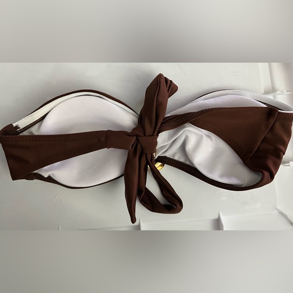 Chic Brown Bandeau Bikini Set - Picture 8 of 11